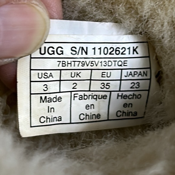 Girls UGG - Boot - Roll Up or Roll Down - Side Leather Bow - Size 3 - $32 - Picture 11 of 11